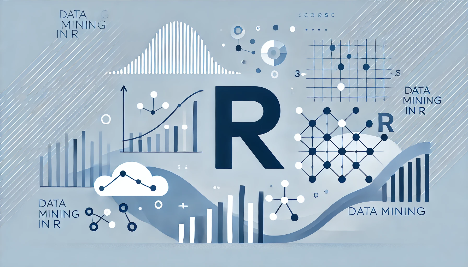 DALL·E 2025-08-11 08.36.36 – Modern and abstract digital illustration for a course titled “Data Mining in R,” featuring stylized data visualizations such as scatter plots, bar cha DALL·E 2025-08-11 08.36.36 – Modern and abstract digital illustration for a course titled “Data Mining in R,” featuring stylized data visualizations such as scatter plots, bar cha